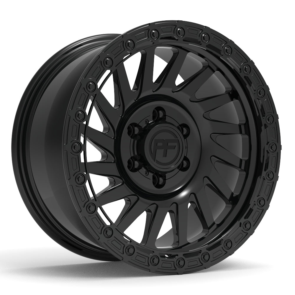 P40T Simulated Beadlock Gloss Black 5/6 lug 17"