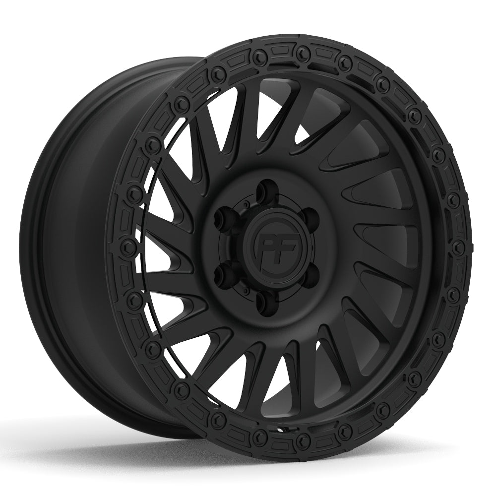 P40T Simulated Beadlock Matte Black 5/6 lug 17"