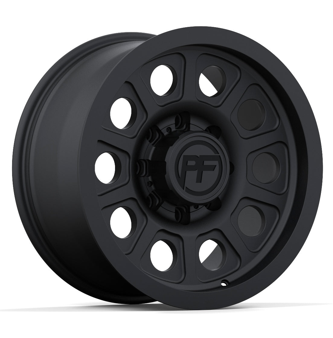 P10 Matte black 8 lug 17"