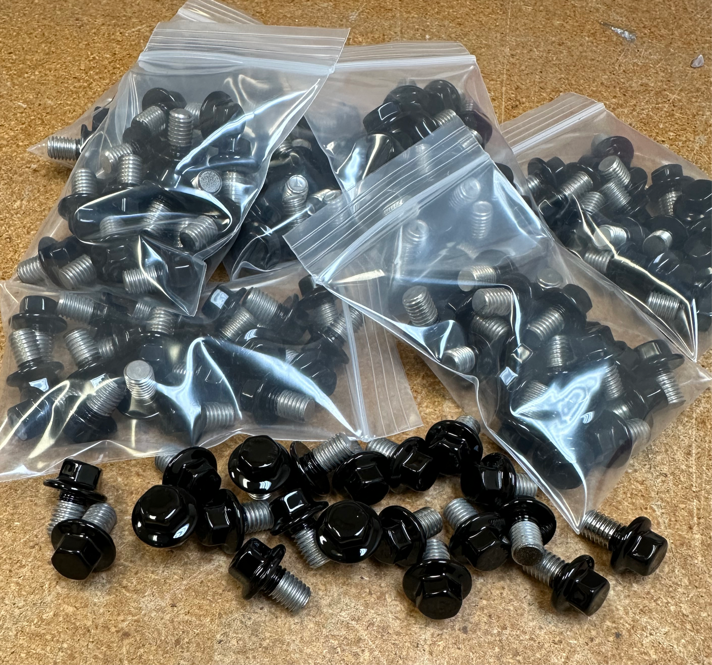 10mm flanged hex (black coated stainless)