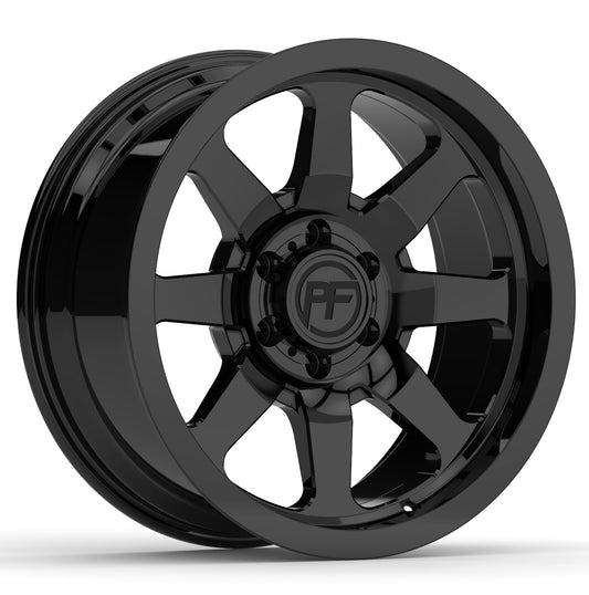 P38 Gloss Black 5/6 Lug 20x10