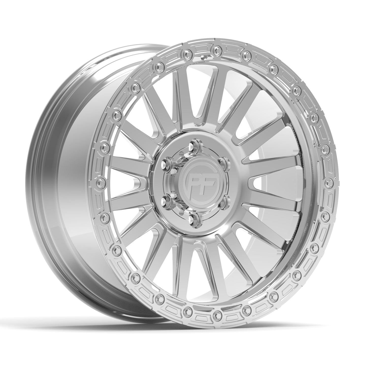 P40 Simulated Beadlock Polished 5/6 Lug 20x10