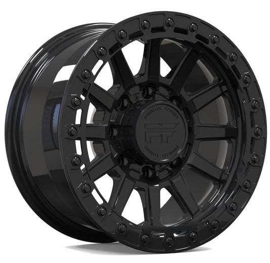 P51 Simulated Beadlock Gloss black 8 lug 17"