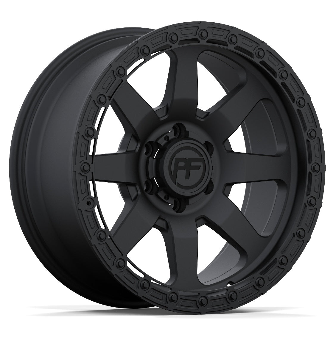 P38 Simulated Beadlock Matte Black 5/6 Lug 20x10