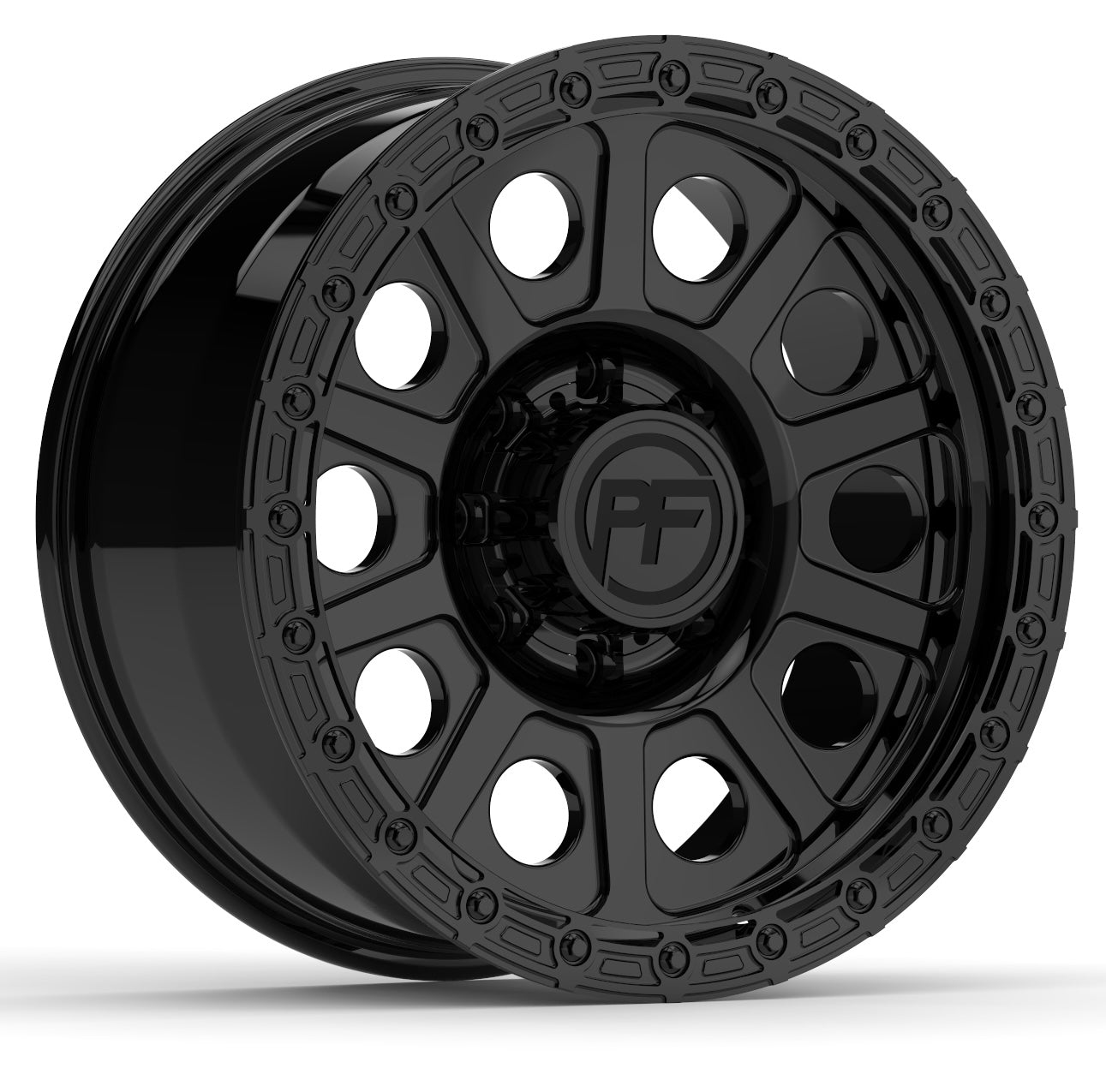 P10 Simulated Beadlock Gloss Black 8 Lug 20x10