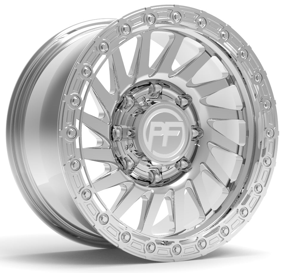 P40T Simulated Beadlock Polished 8 lug 17"