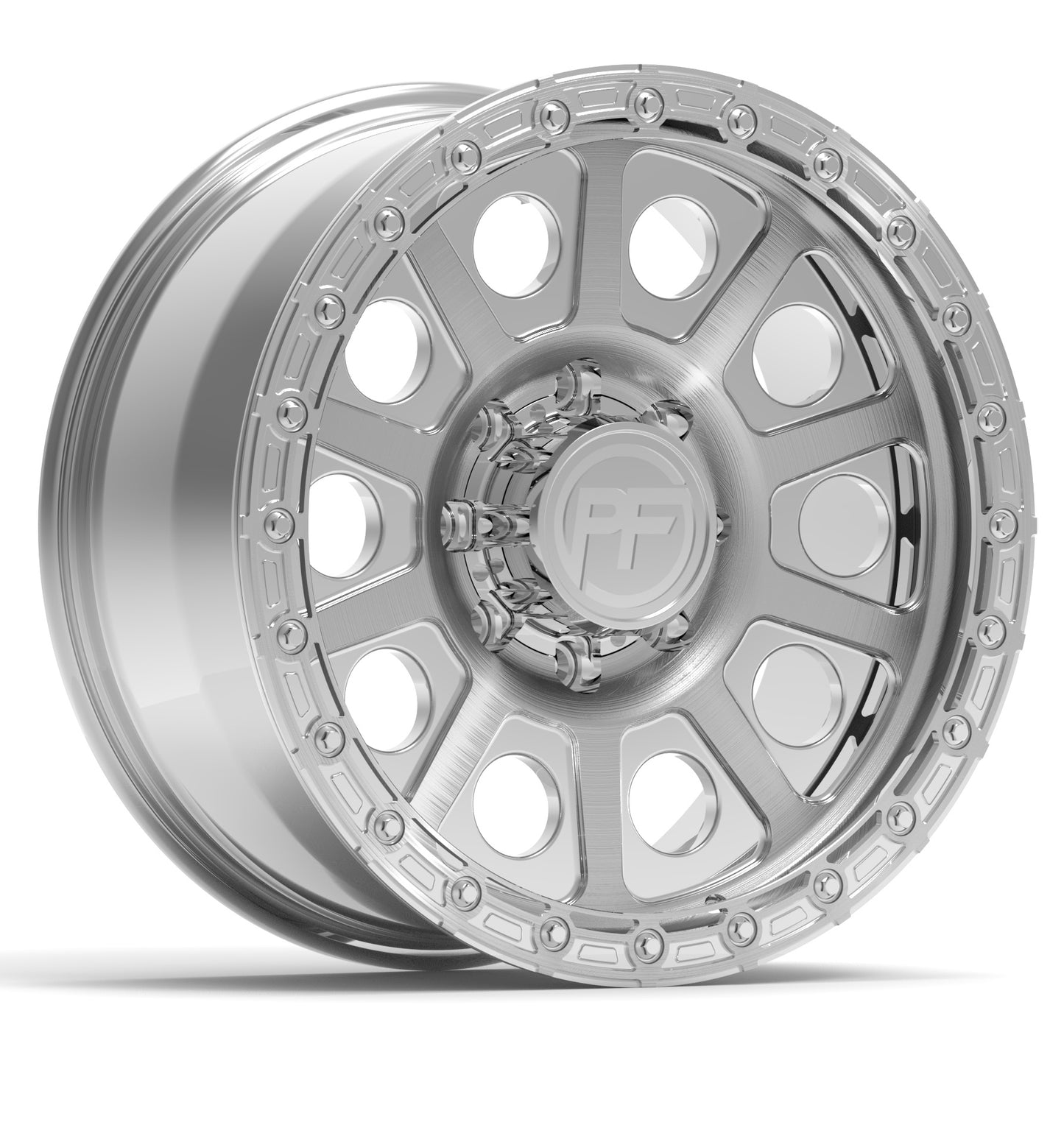 P10 Simulated Beadlock Raw 8 Lug 20x10