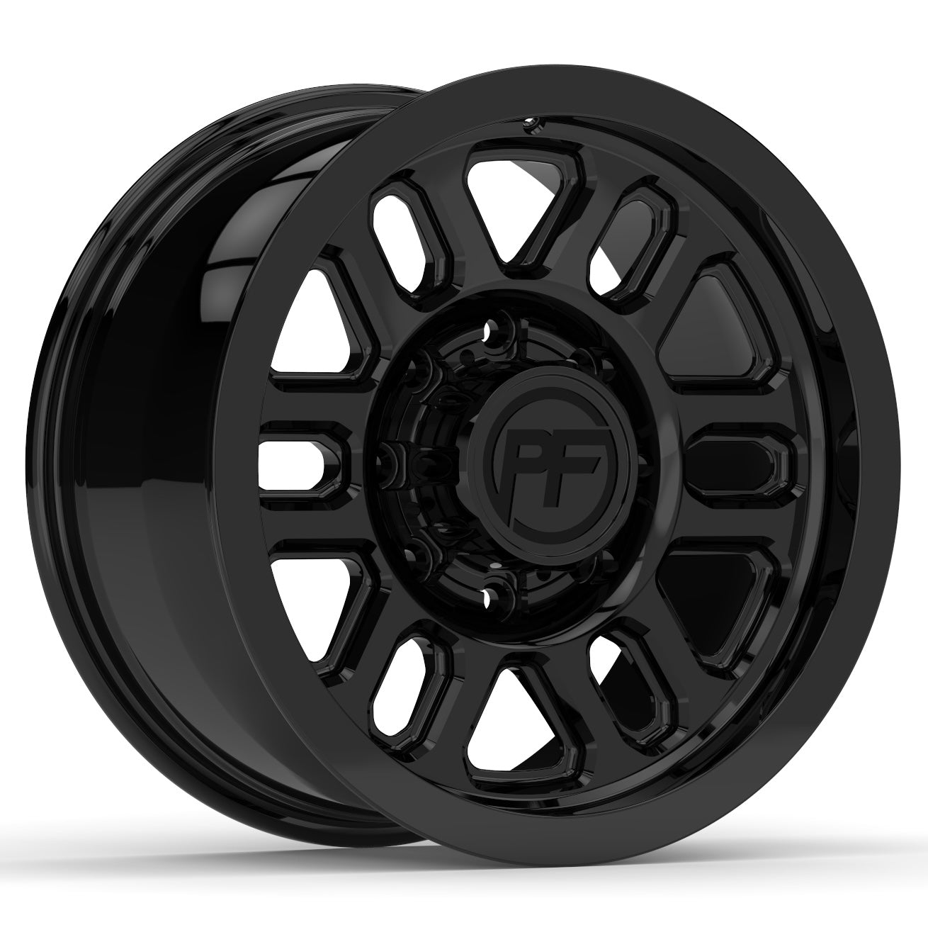 P30 Gloss black 8 lug 17"