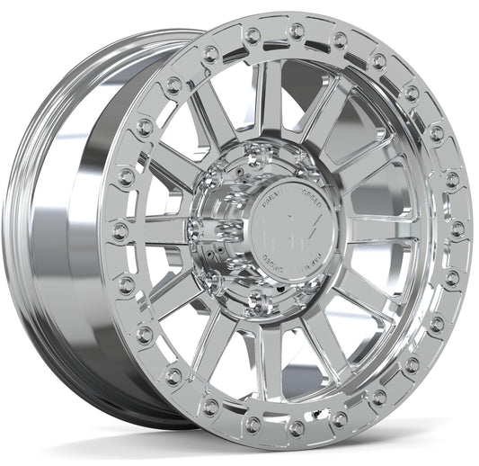 P51 Simulated Beadlock Polished 8 lug 17"