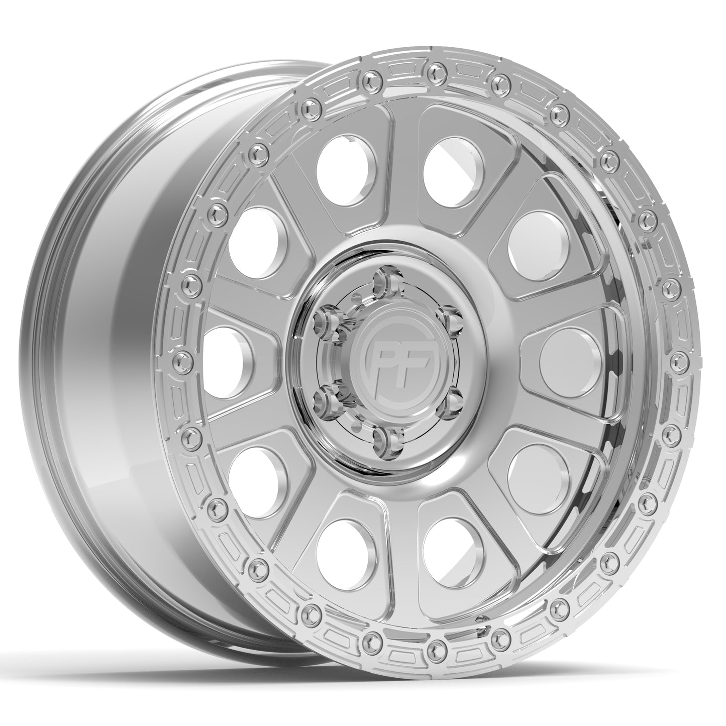 P10 Simulated Beadlock Polished 5/6 Lug 20x10