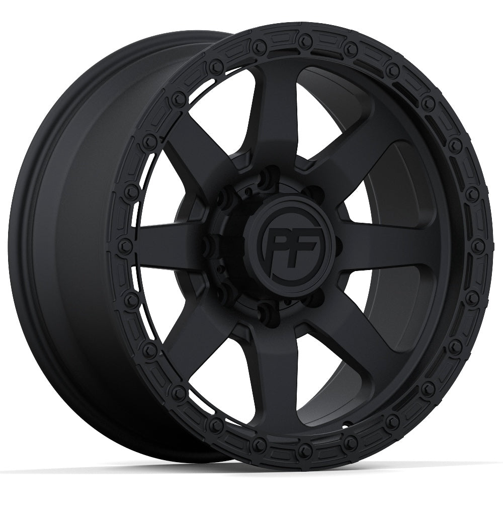 P38 Simulated Beadlock Matte Black 8 Lug 20x10