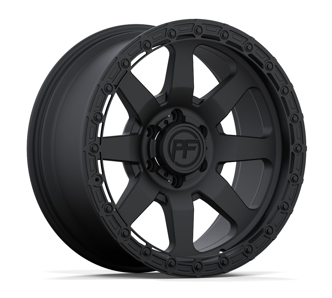 P38 Simulated Beadlock Matte Black 5/6 Lug 20x10