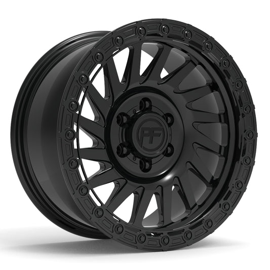 P40T Simulated Beadlock Gloss Black 5/6 lug 18"