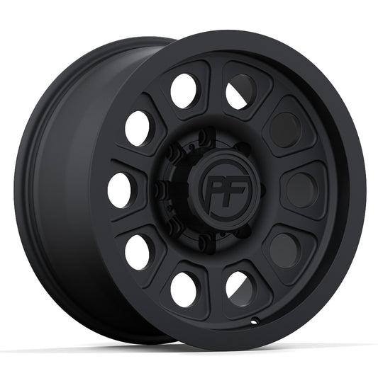 P10 Matte black 8 lug 17"