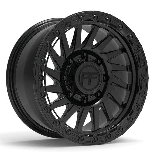 P40T Simulated Beadlock Gloss black 8 lug 17"