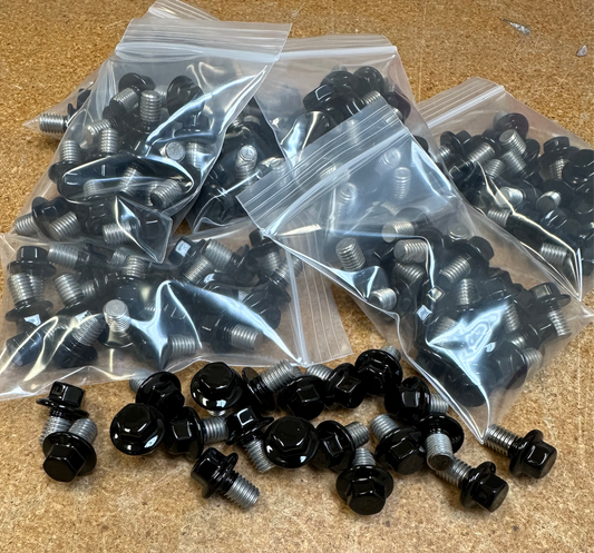10mm flanged hex (black coated stainless)