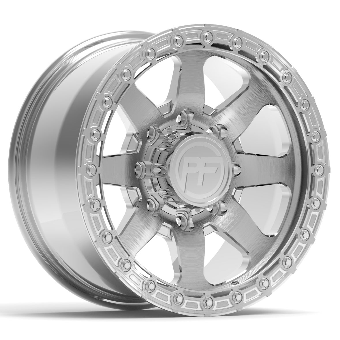 P38 Simulated Beadlock Raw 8 lug 17"