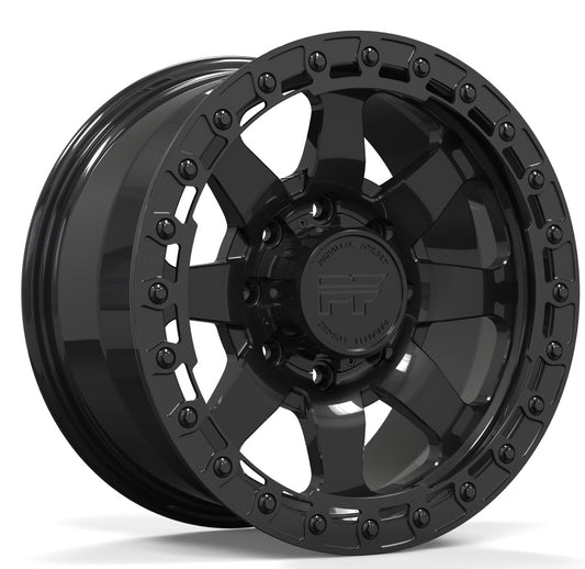 P38 Simulated Beadlock Gloss black 8 lug 18"