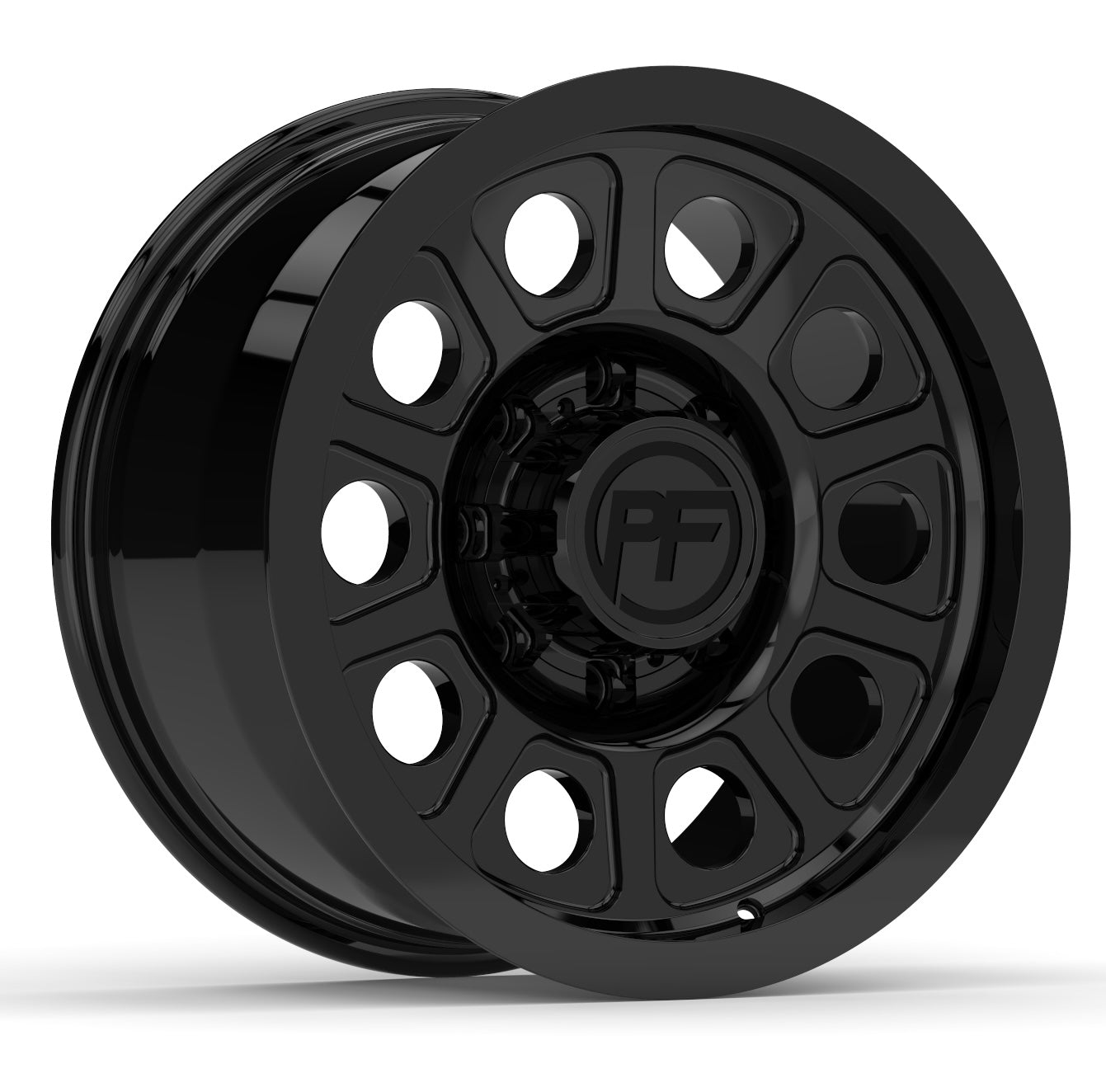 P10 Gloss black 8 lug 18"