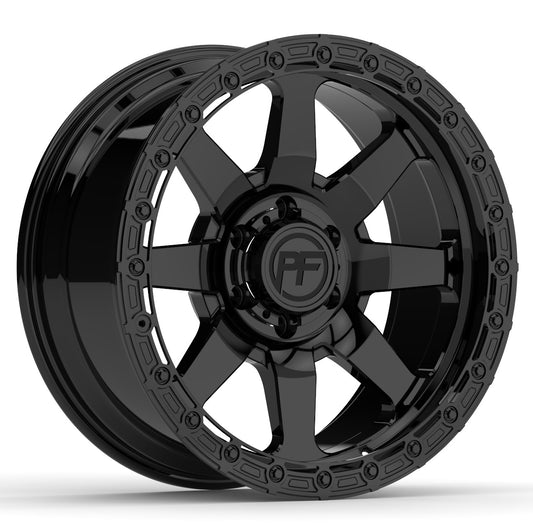 P38 Simulated Beadlock Gloss Black 5/6 Lug 20x10