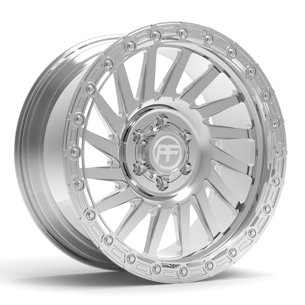 P40T Simulated Beadlock Polished 5/6 Lug 20x10