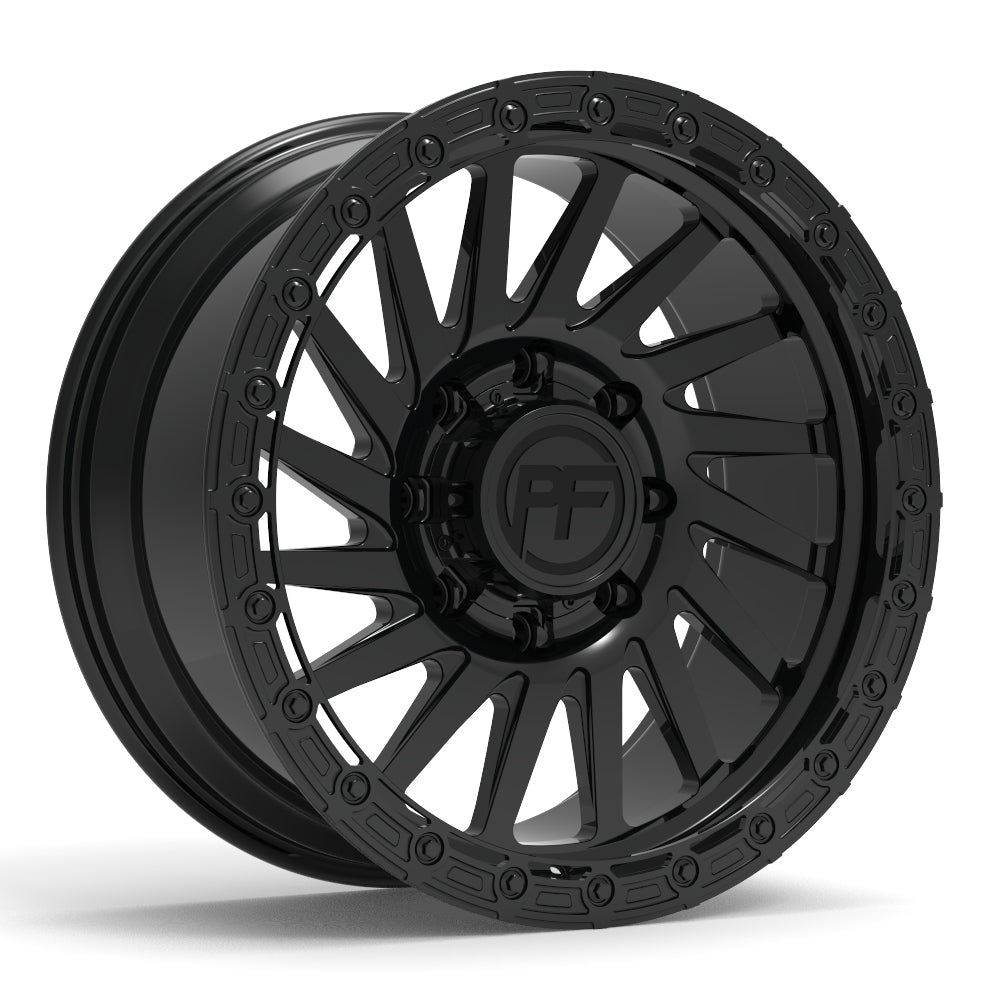 P40T Simulated Beadlock Gloss Black 8 Lug 20x10