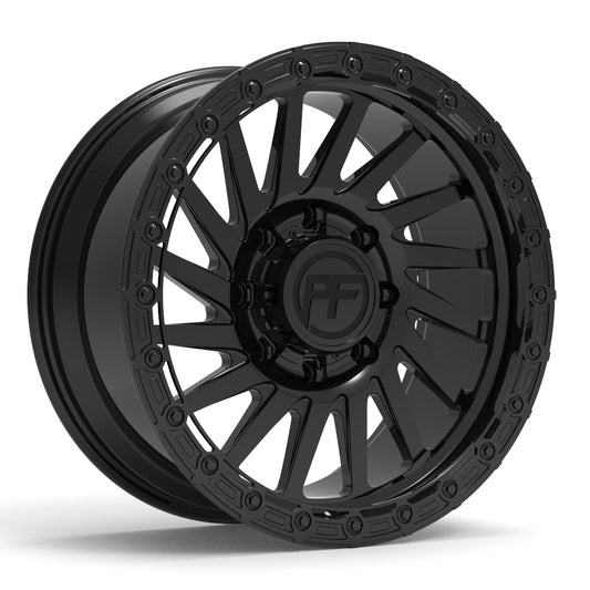 P40T Simulated Beadlock Gloss Black 8 Lug 20x10