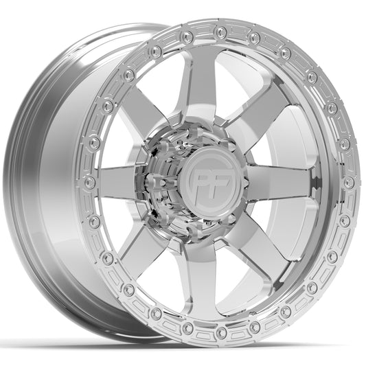 P38 Simulated Beadlock Polished 8 Lug 20x10