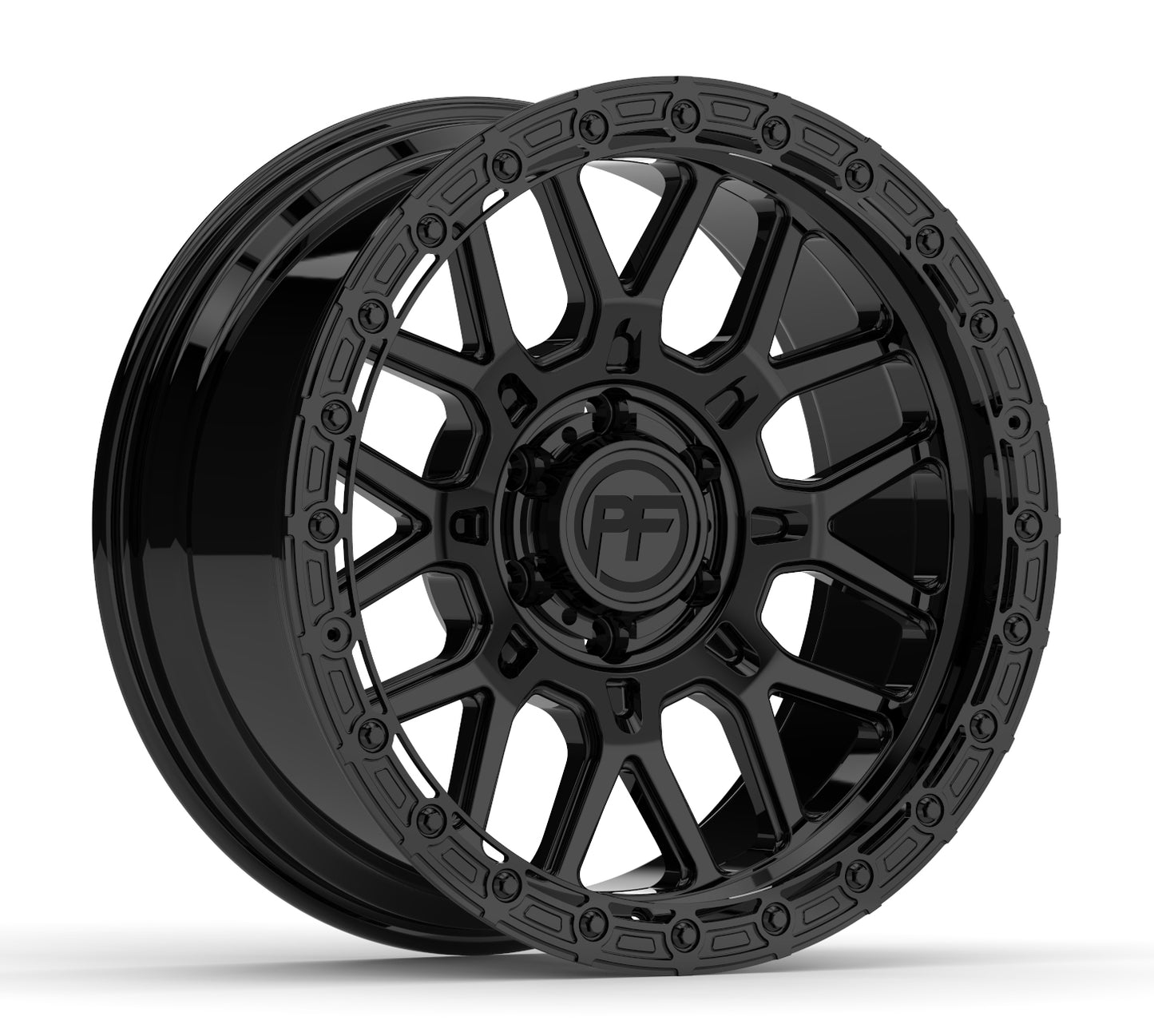 P20 Simulated Beadlock Gloss Black 5/6 Lug 20x10