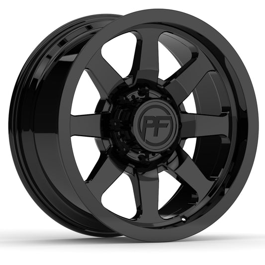 P38 Gloss Black 8 Lug 20x10
