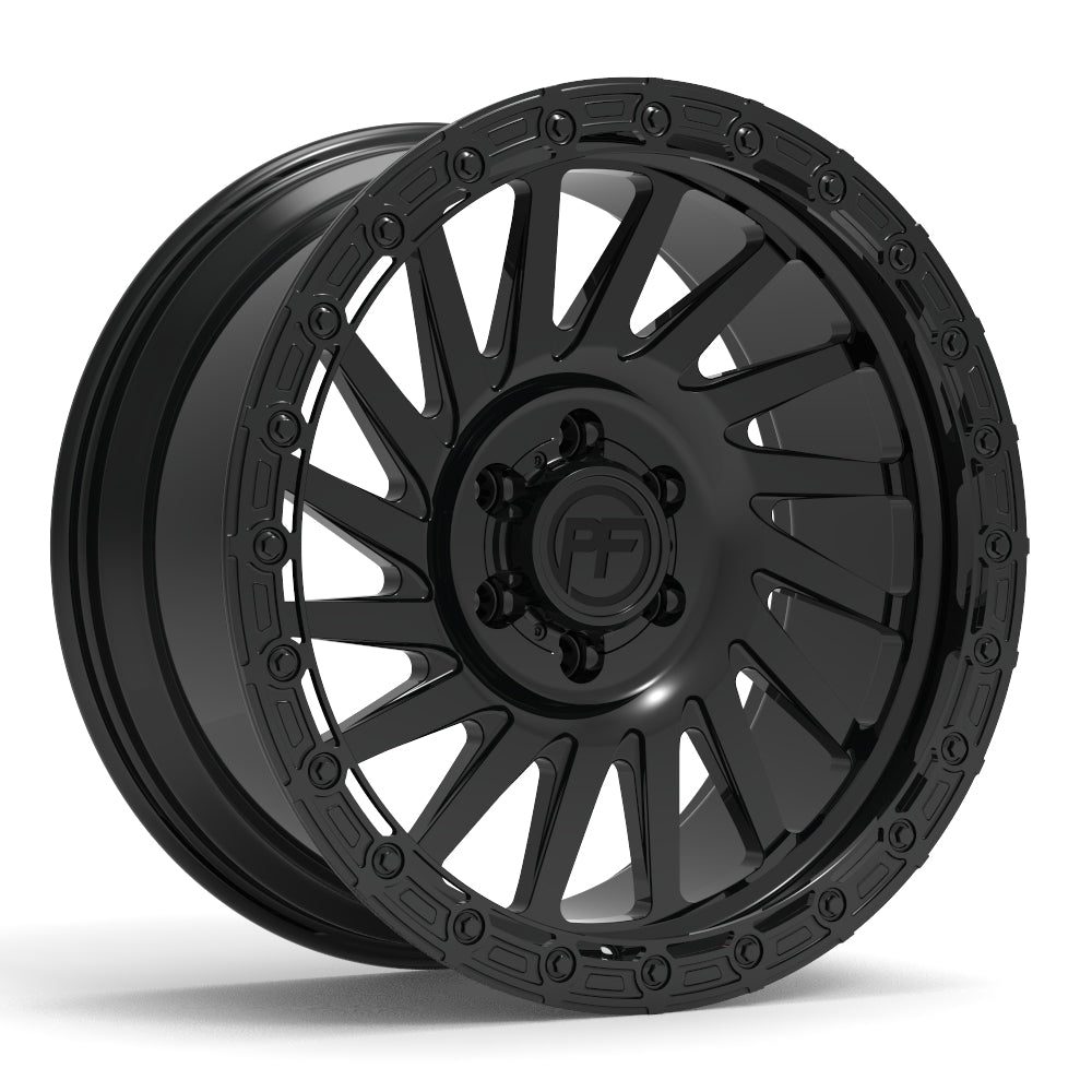 P40T Simulated Beadlock Gloss Black 5/6 Lug 20x10