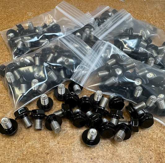 13mm flanged hex (black coated stainless)