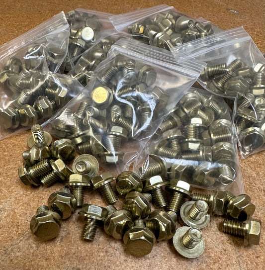 13mm flanged hex (gold stainless)
