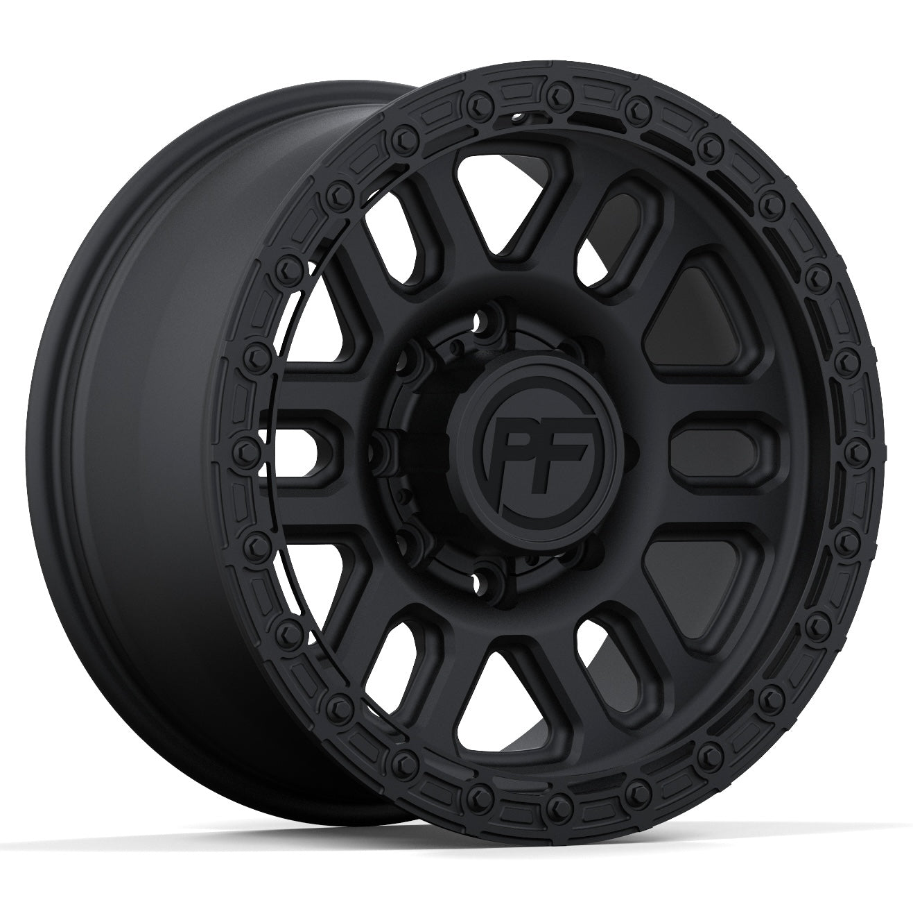 P30 Simulated Beadlock Matte black 8 lug 17"