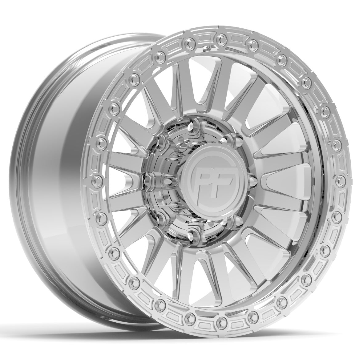 P40 Simulated Beadlock Polished 8 lug 18