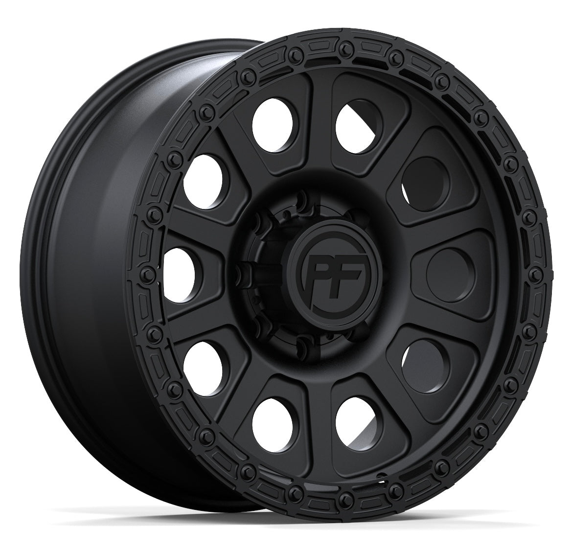 P10 Simulated Beadlock Matte Black 8 Lug 20x10