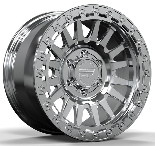 P40 Simulated Beadlock Polished 5/6 lug 18