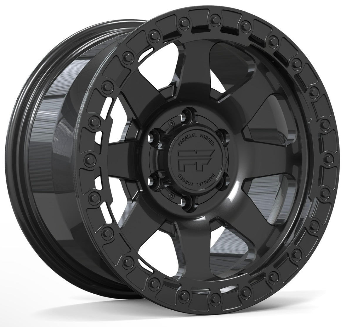 P38 Simulated Beadlock Matte Black 5/6 lug 18"