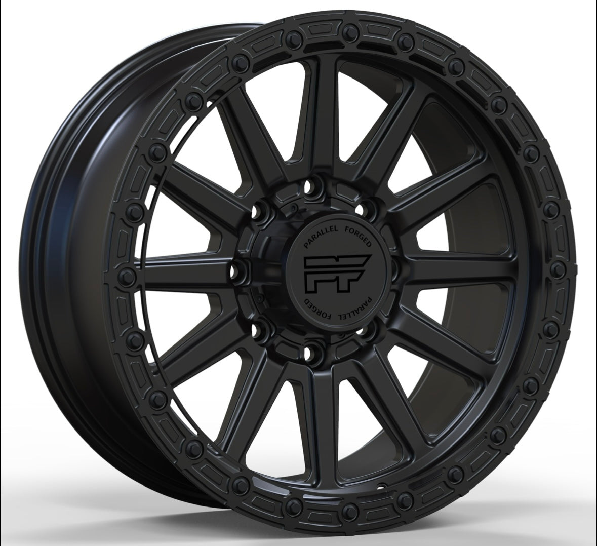 P51 Simulated Beadlock Matte Black 8 Lug 20x9 – Parallel Forged