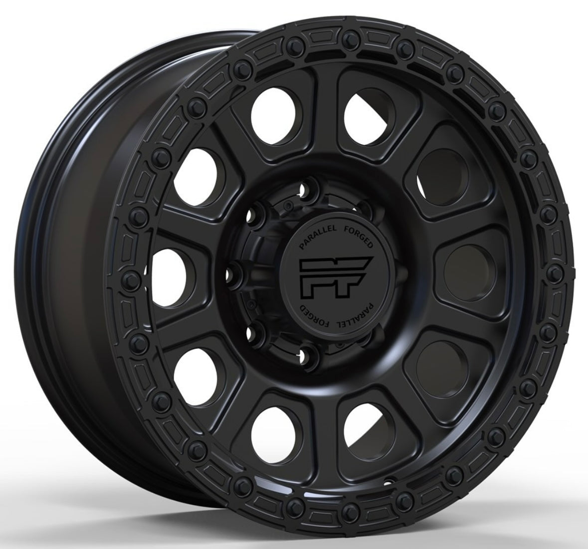 P10 Simulated Beadlock Matte black 8 lug 17"
