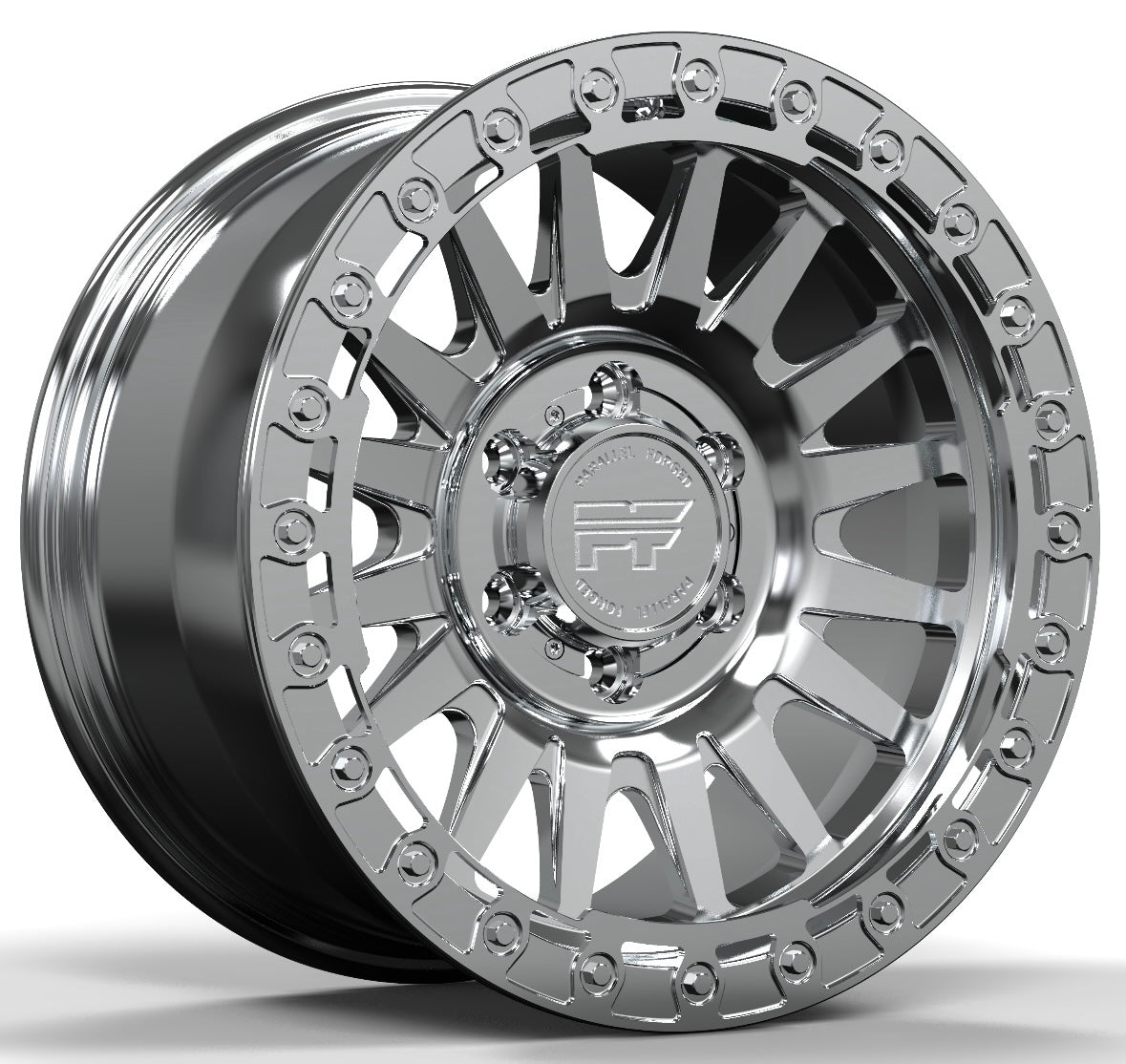 P40 Simulated Beadlock Polished 5/6 lug 17