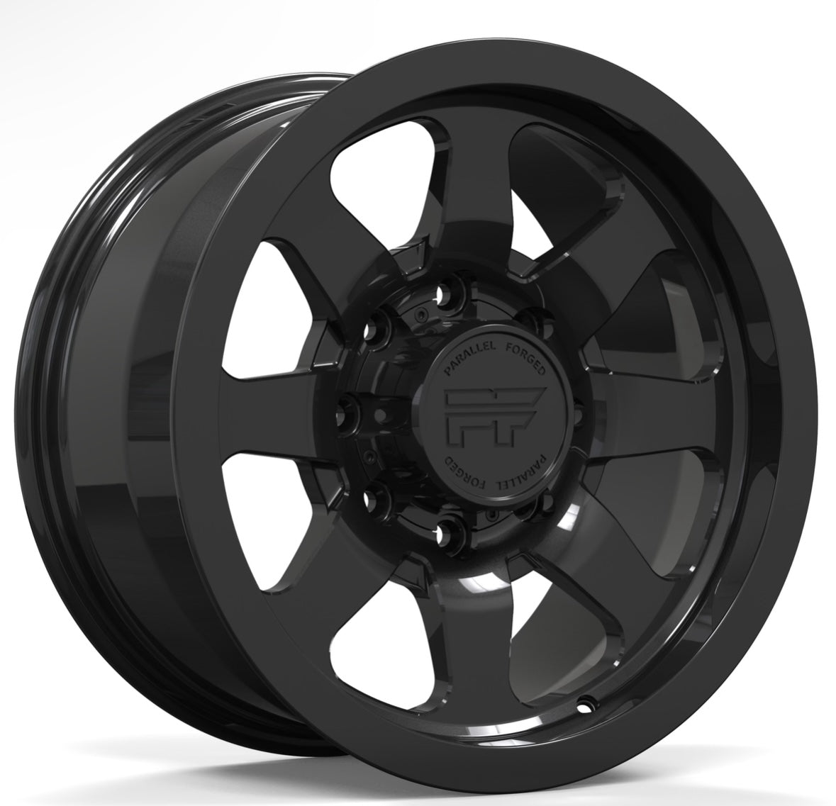 P38 Gloss black 8 lug 18"