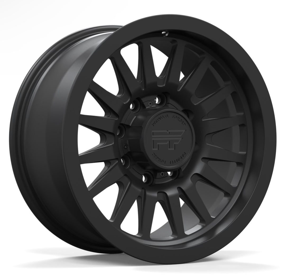 P40 Matte black 8 lug 18"