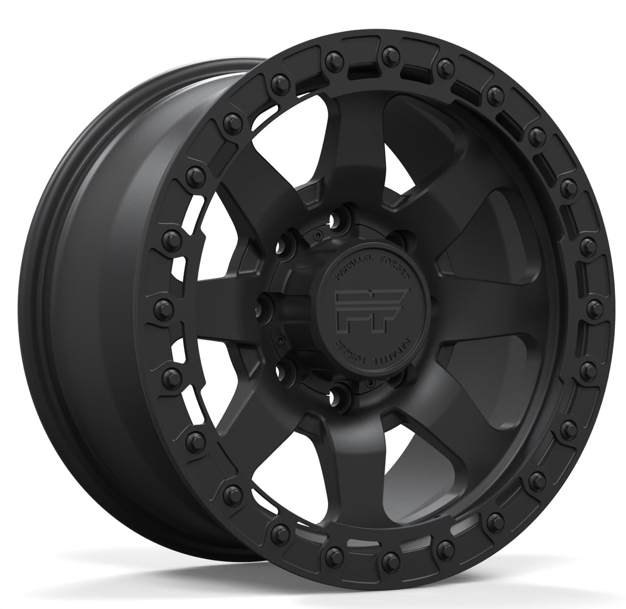 P38 Simulated Beadlock Matte black 8 lug 18"