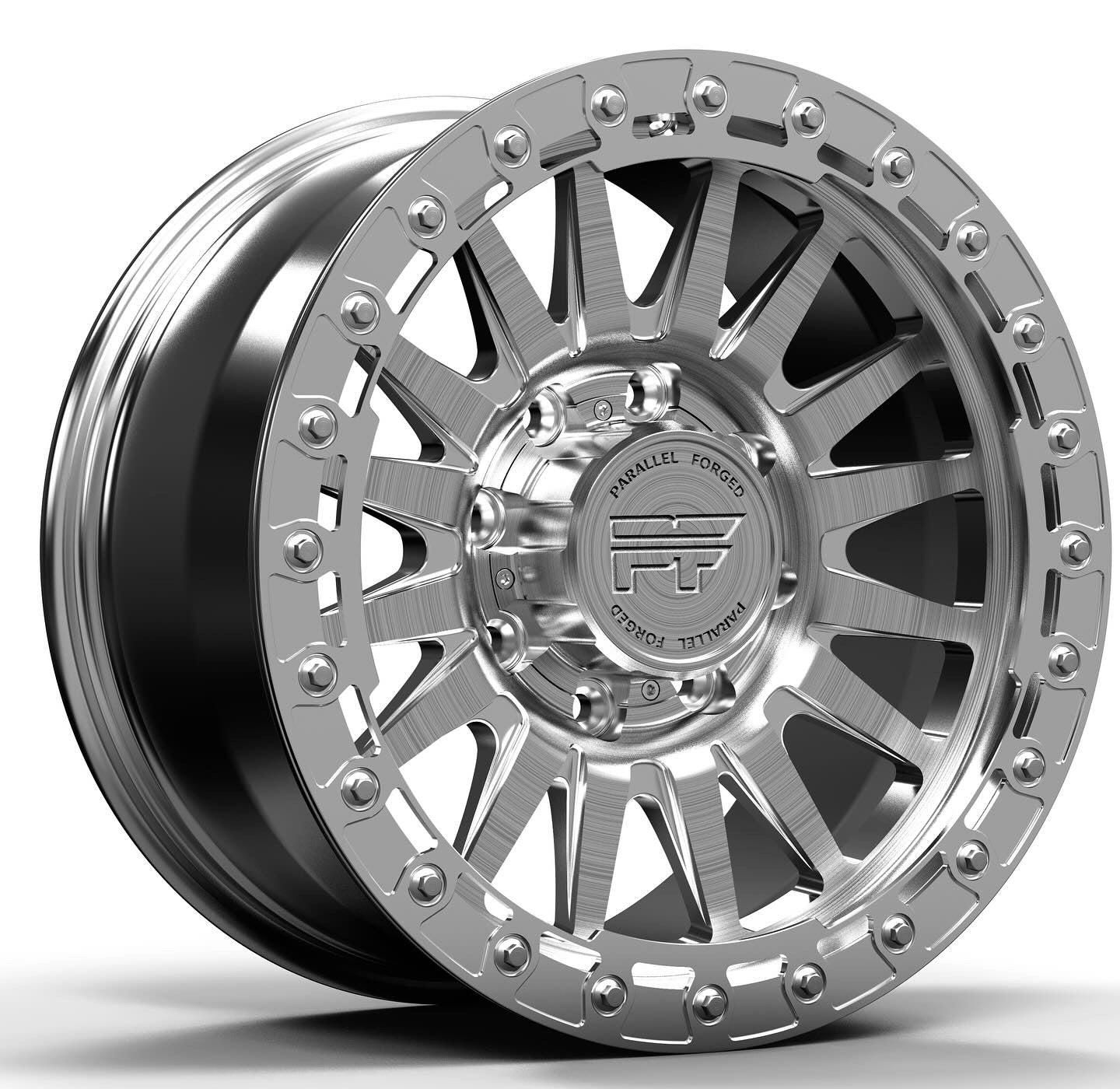 P40 Simulated Beadlock Polished 8 lug 18